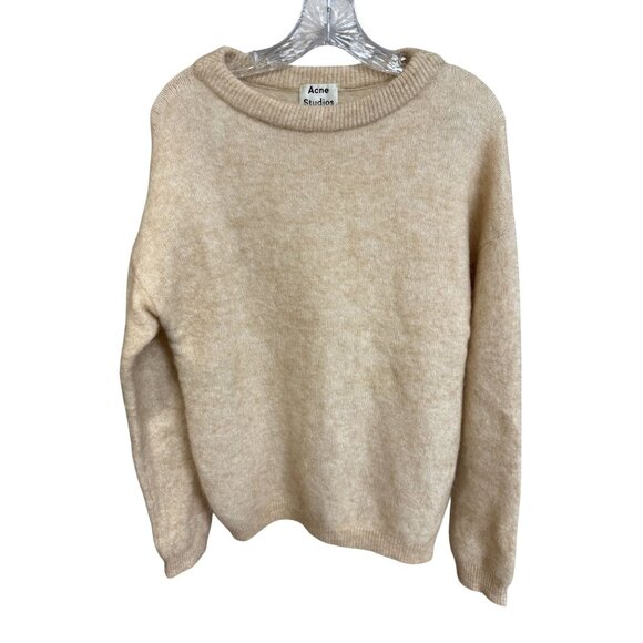 Acne Studios Beige Dramatic Mohair Wool Blend Sweater XS